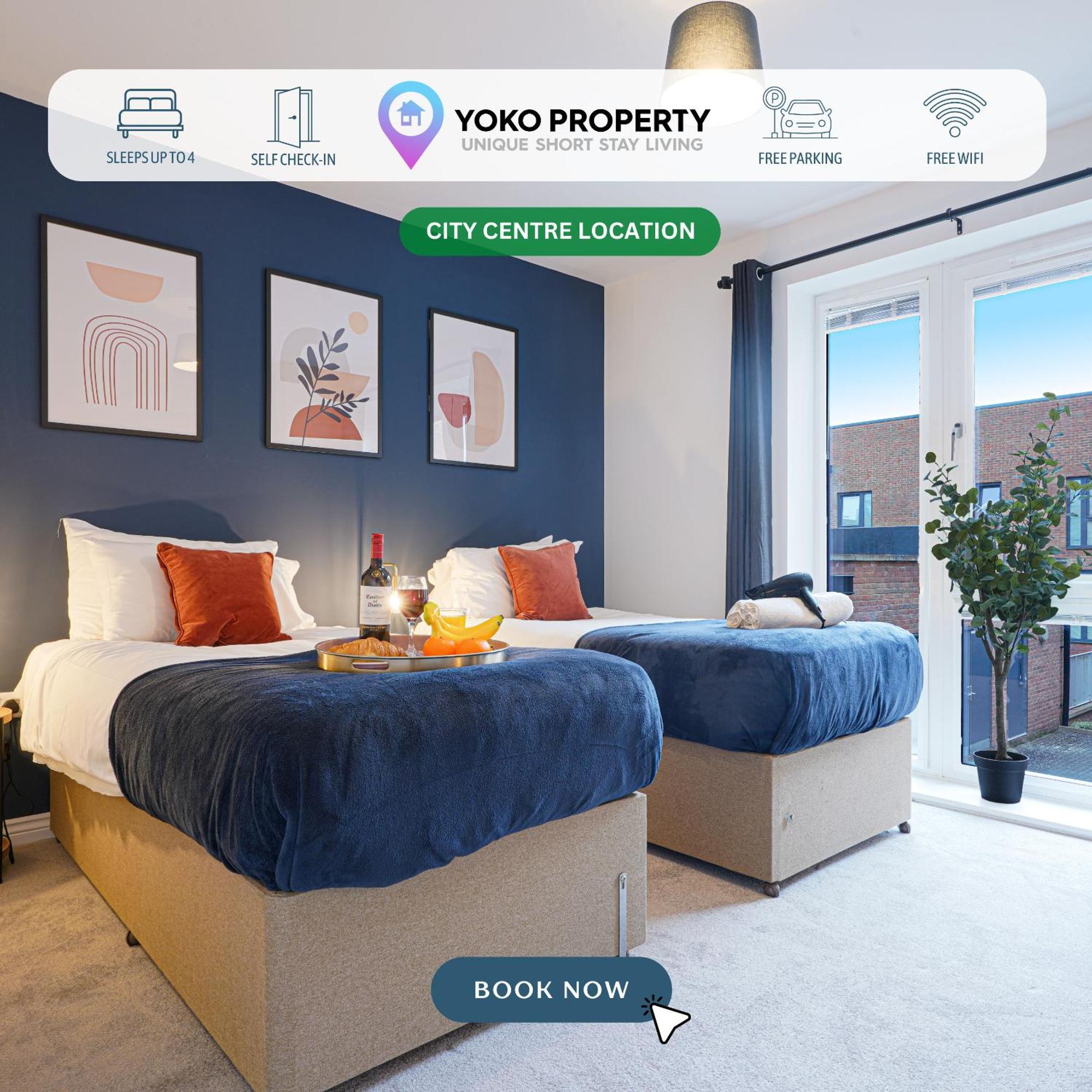 Luxury Campbell Park Apartments In Central Mk With Balcony, Free Parking & Smart Tv With Netflix By Yoko Property Milton Keynes Exterior photo